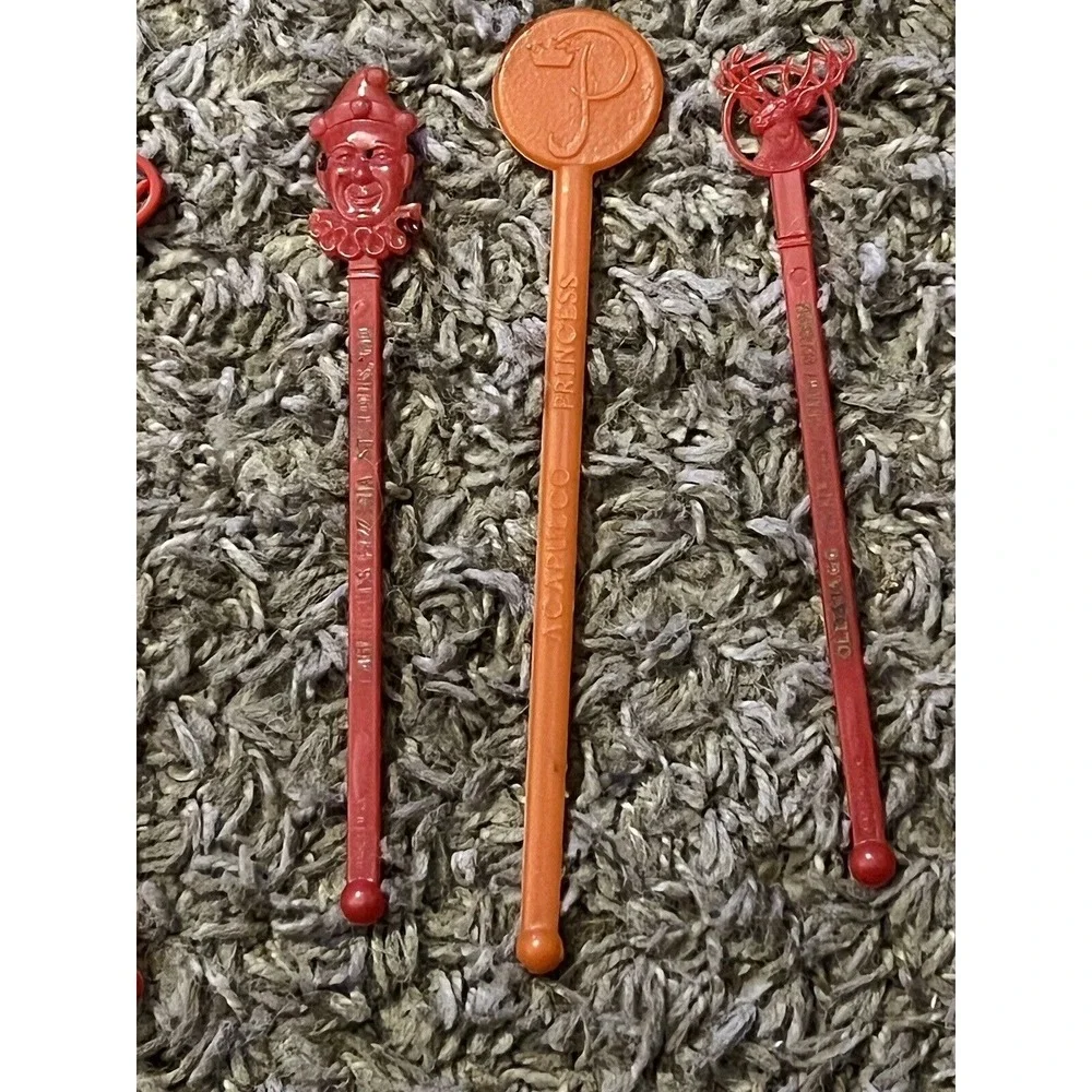Mixed Lot Of 16 Vintage Swizzle Sticks Stirrers‎ Vegas Cruise Ship Restaurants +